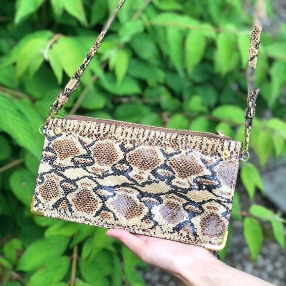 Nicole Zhang Handbags - Snake Skin Leather Clutch/Shoulder Bag